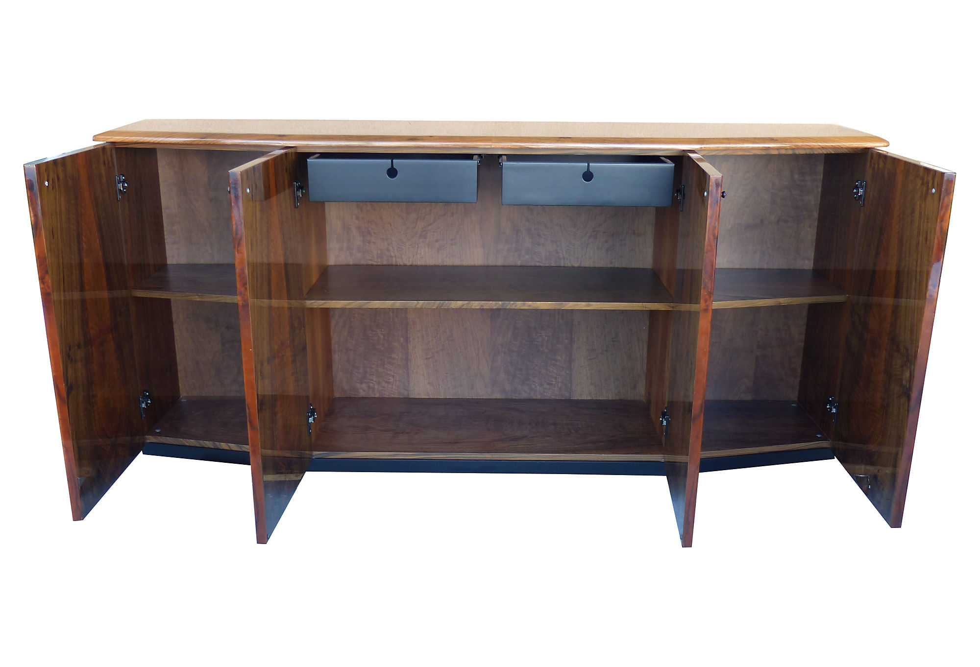Exotic Wood Art Deco Style Credenza Modernism